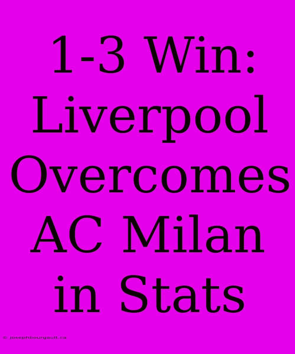 1-3 Win: Liverpool Overcomes AC Milan In Stats