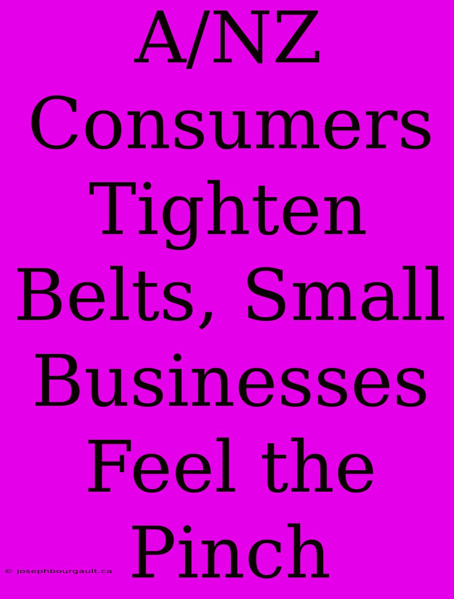 A/NZ Consumers Tighten Belts, Small Businesses Feel The Pinch