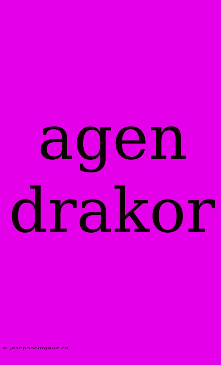 Agen Drakor