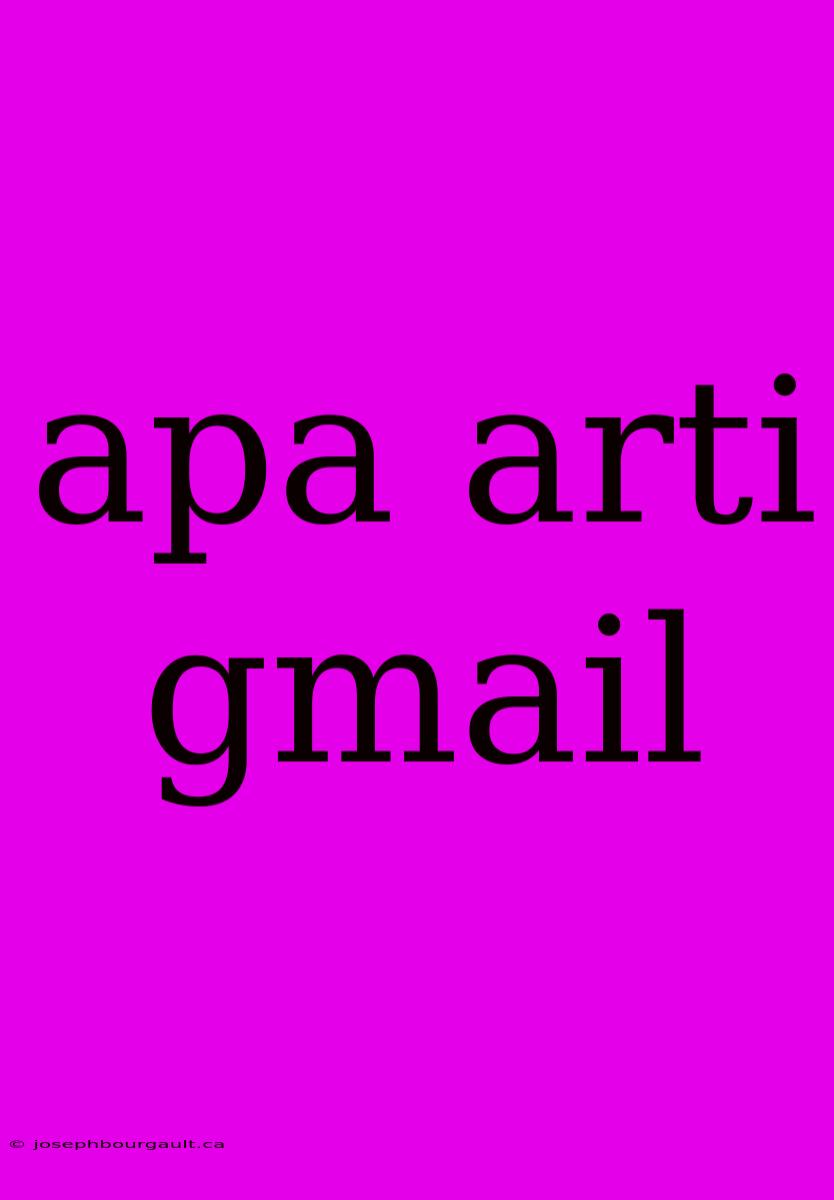 Apa Arti Gmail