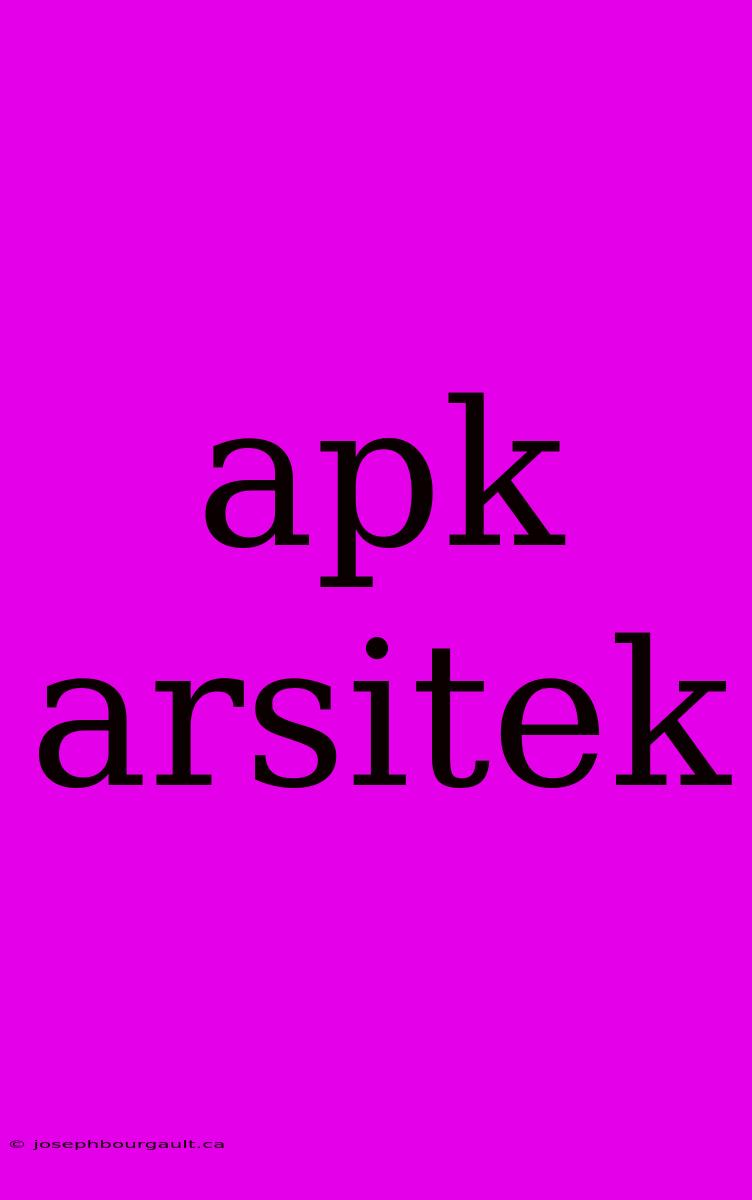 Apk Arsitek