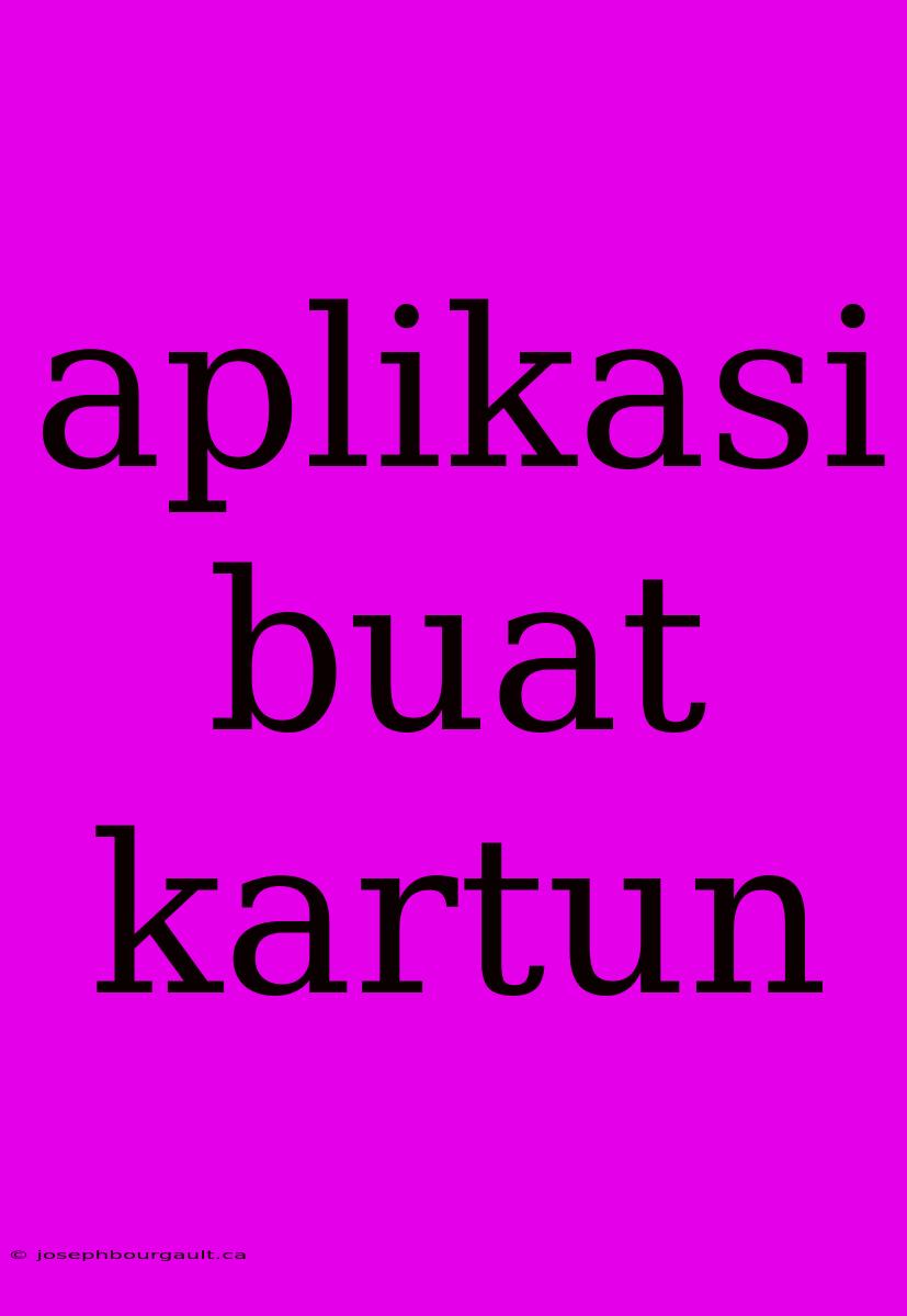 Aplikasi Buat Kartun