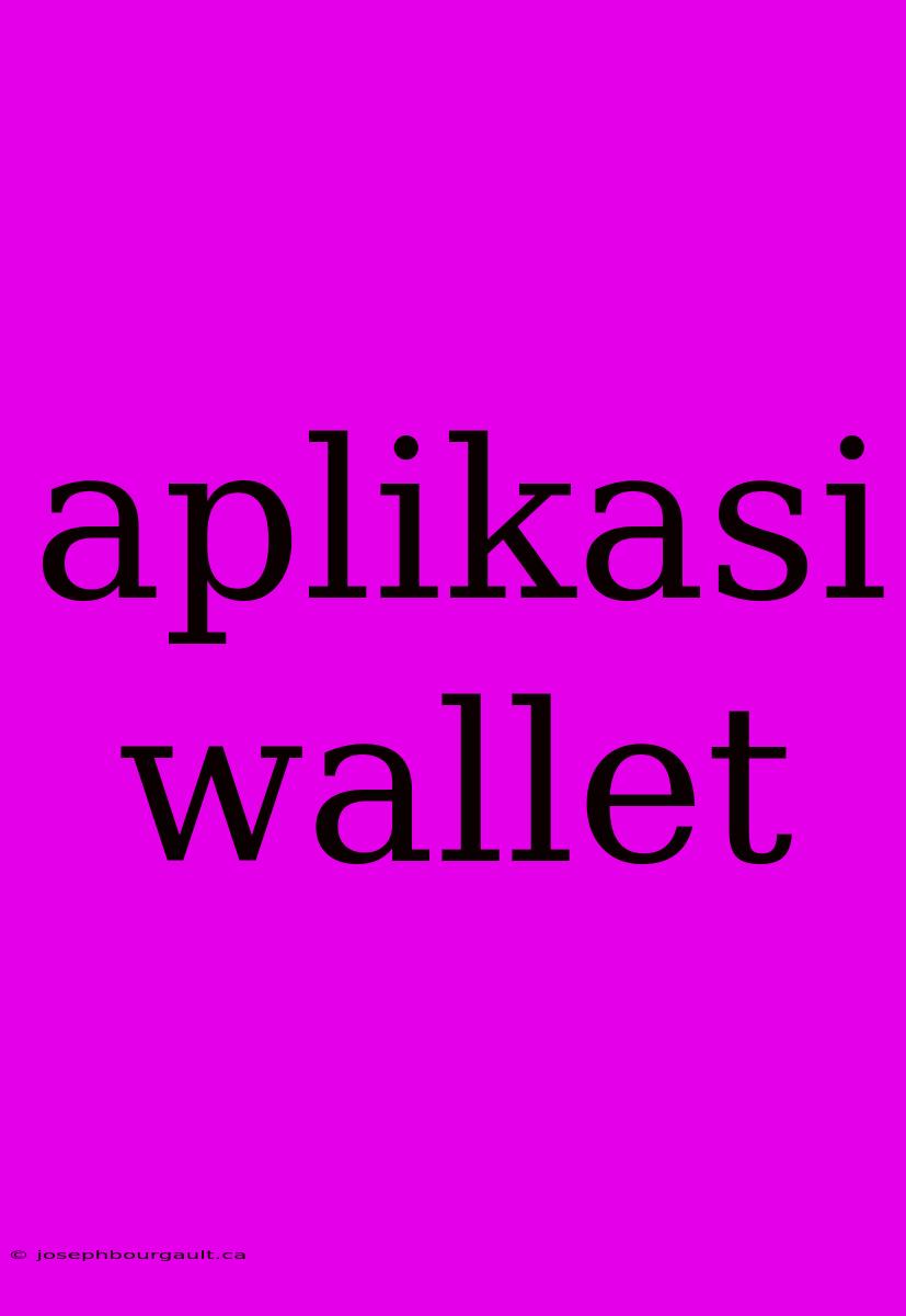 Aplikasi Wallet