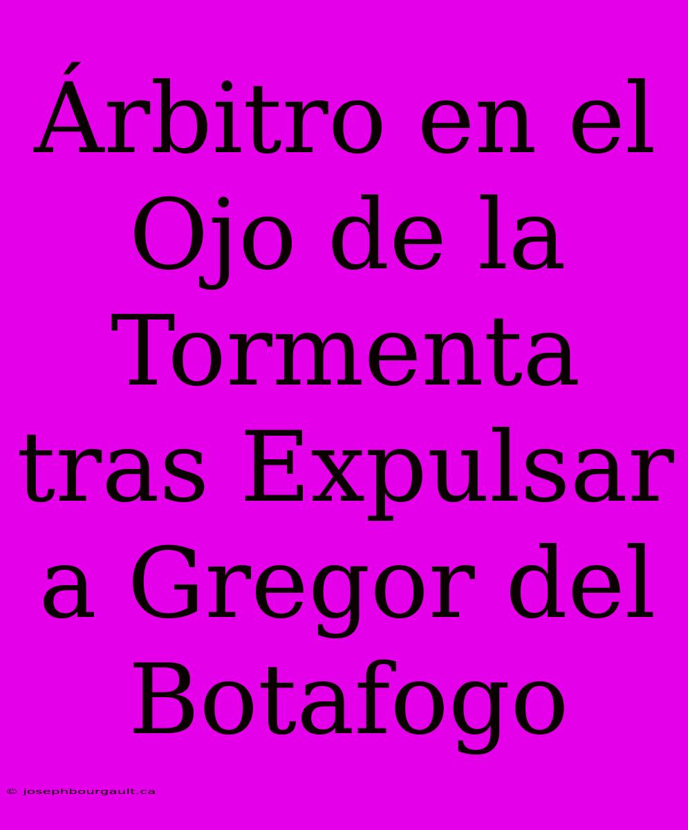 Árbitro En El Ojo De La Tormenta Tras Expulsar A Gregor Del Botafogo