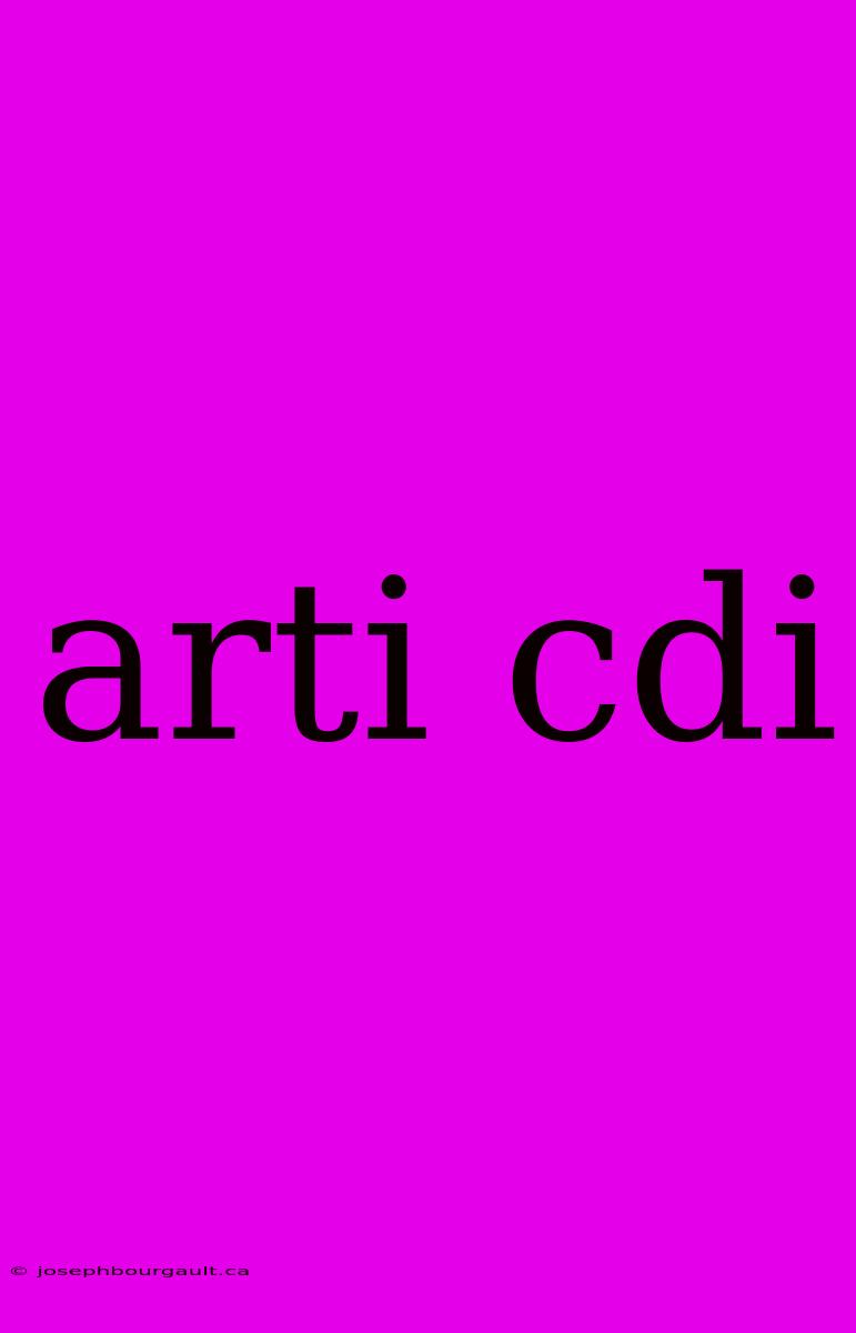 Arti Cdi