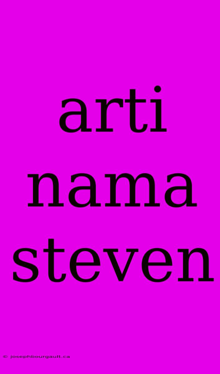 Arti Nama Steven