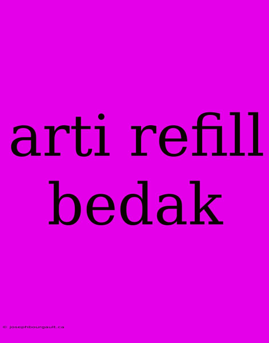 Arti Refill Bedak