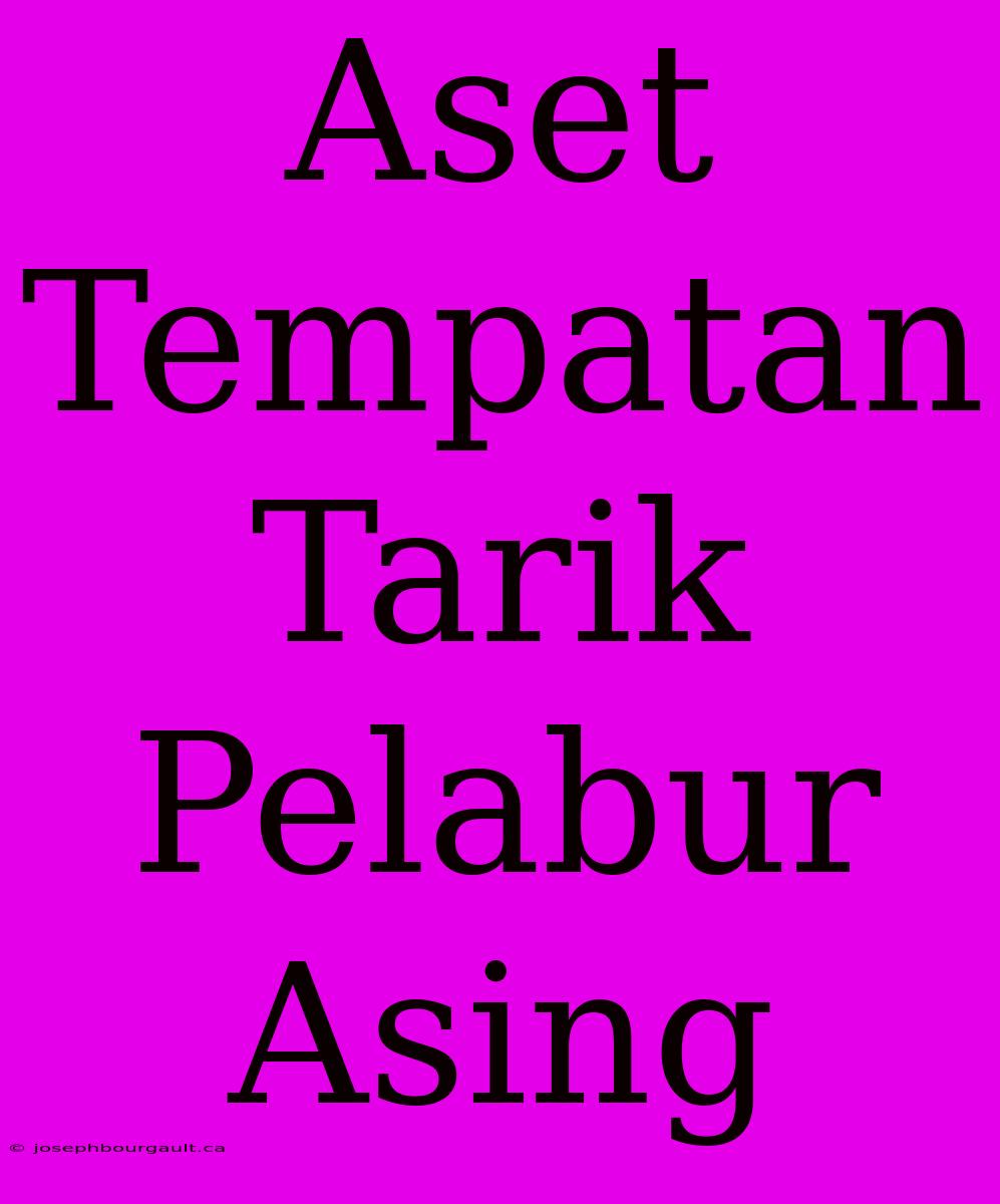 Aset Tempatan Tarik Pelabur Asing