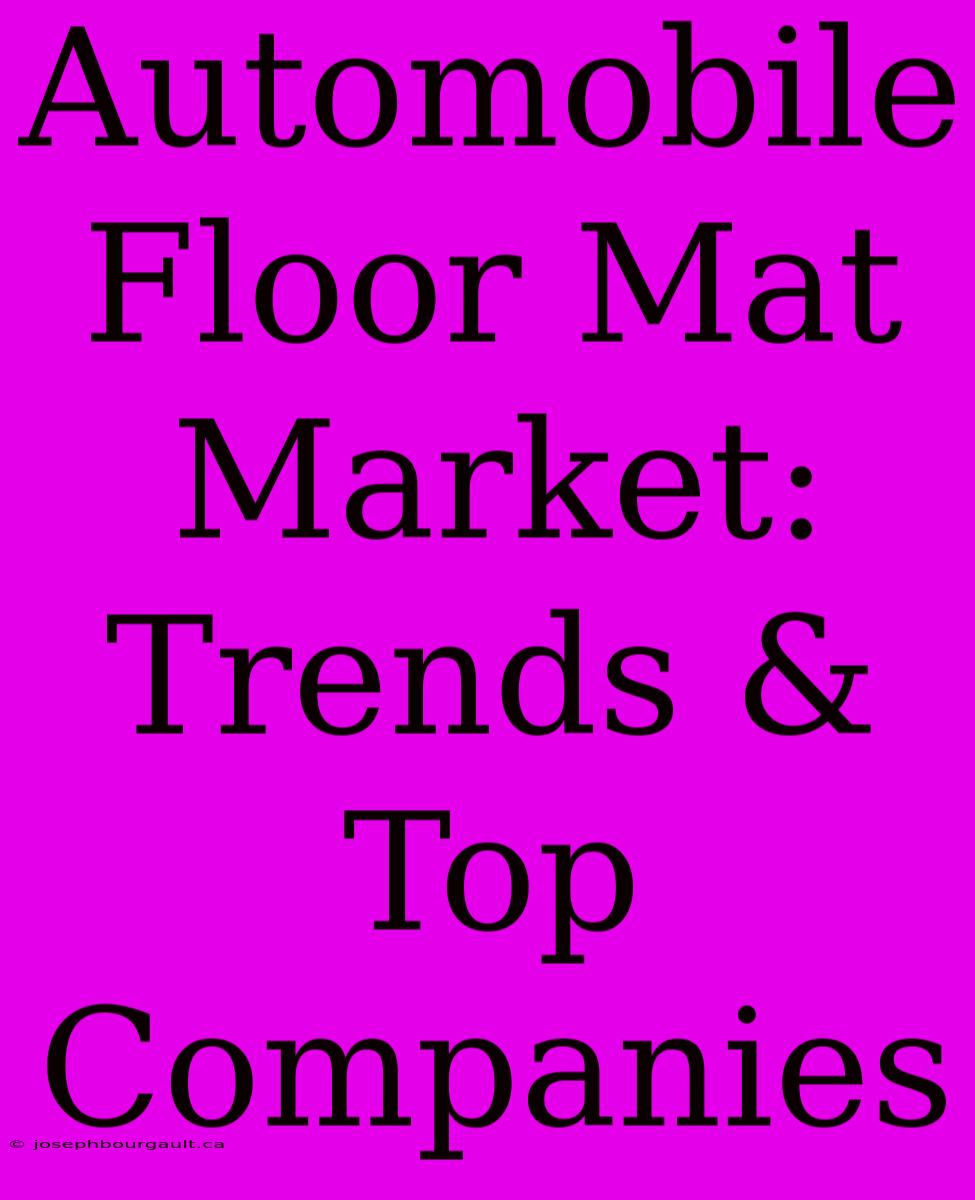 Automobile Floor Mat Market: Trends & Top Companies