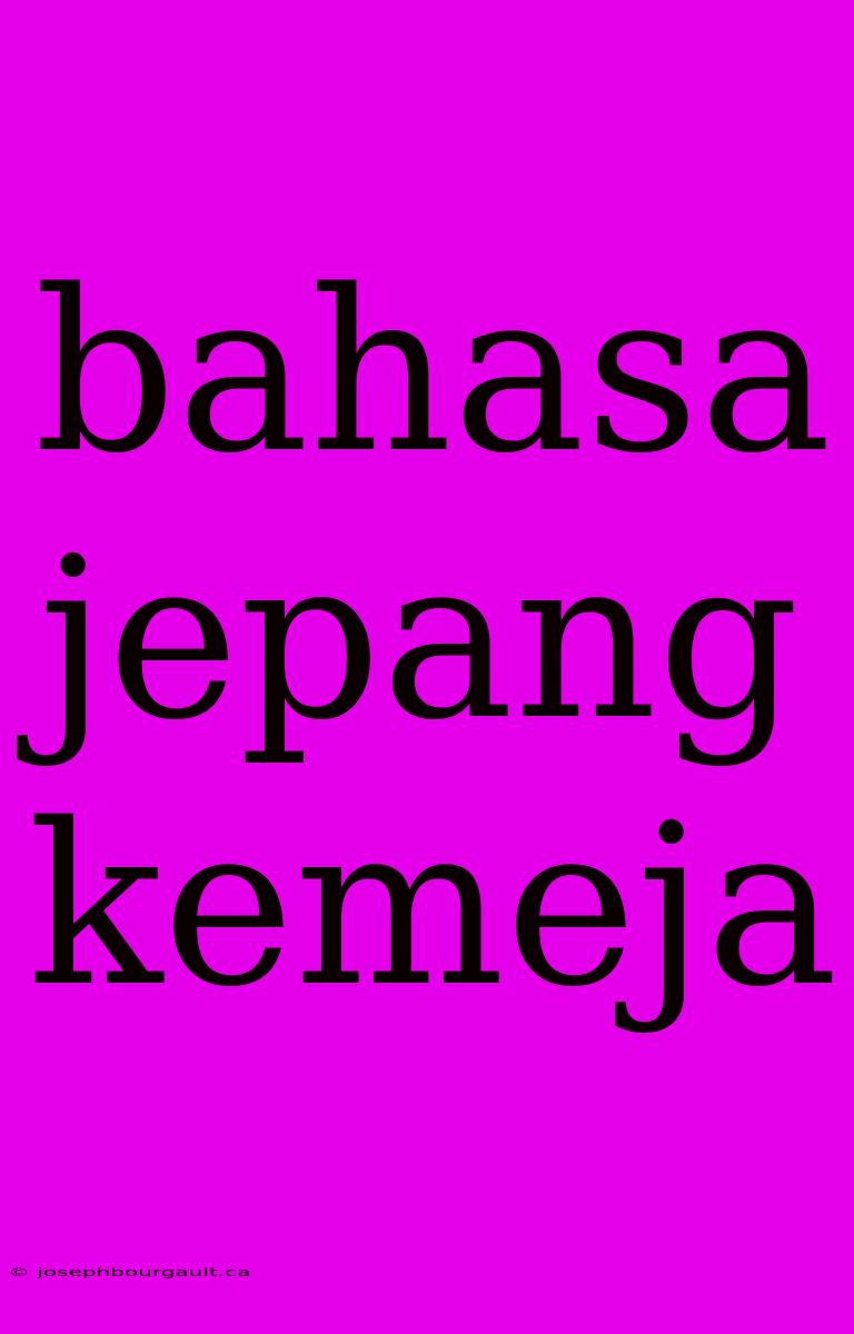 Bahasa Jepang Kemeja