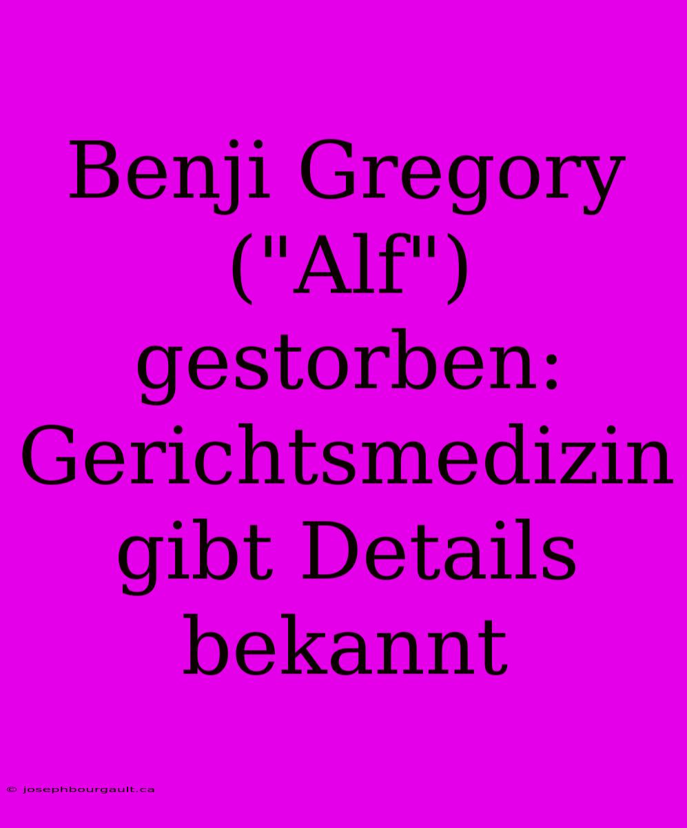 Benji Gregory (