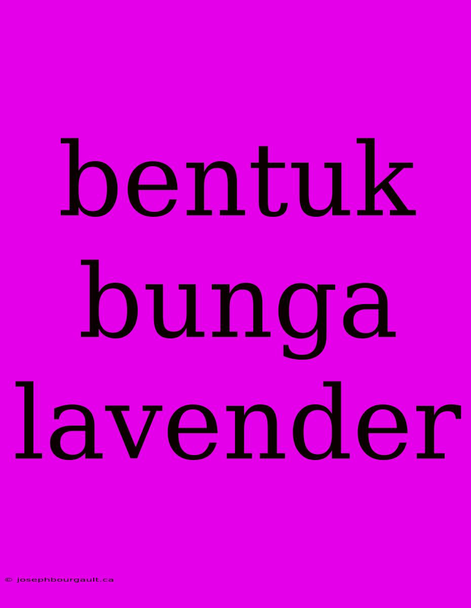 Bentuk Bunga Lavender