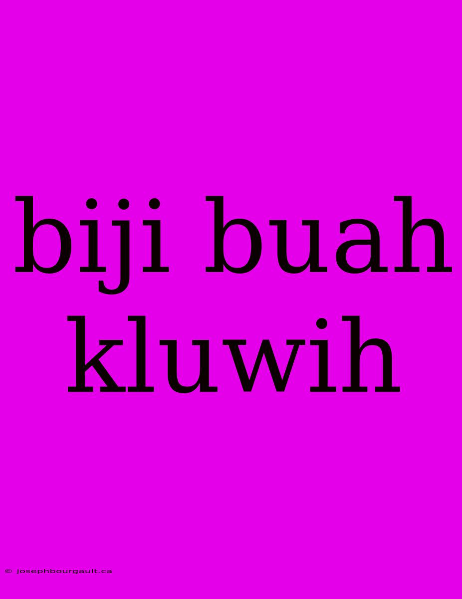 Biji Buah Kluwih