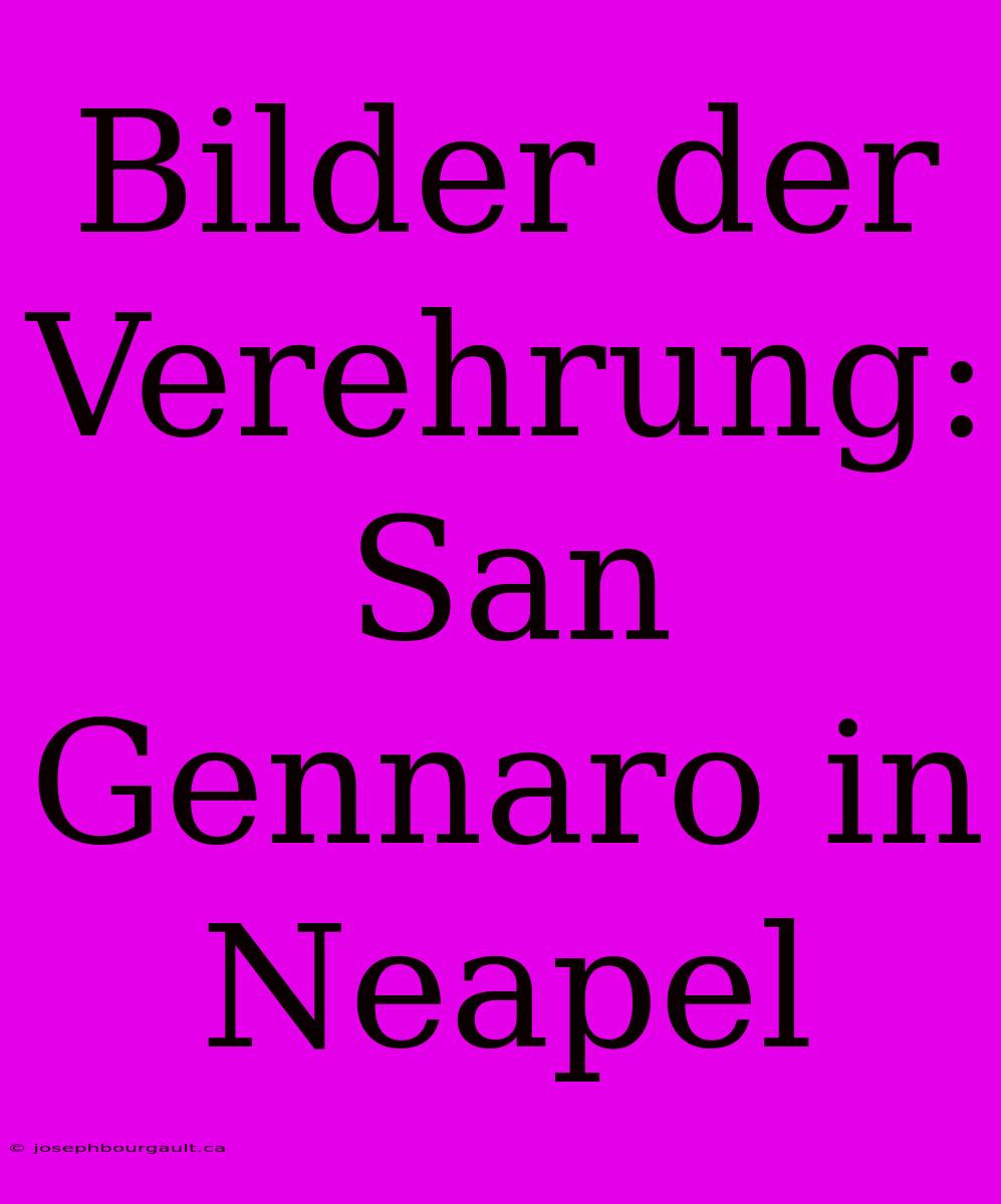 Bilder Der Verehrung: San Gennaro In Neapel