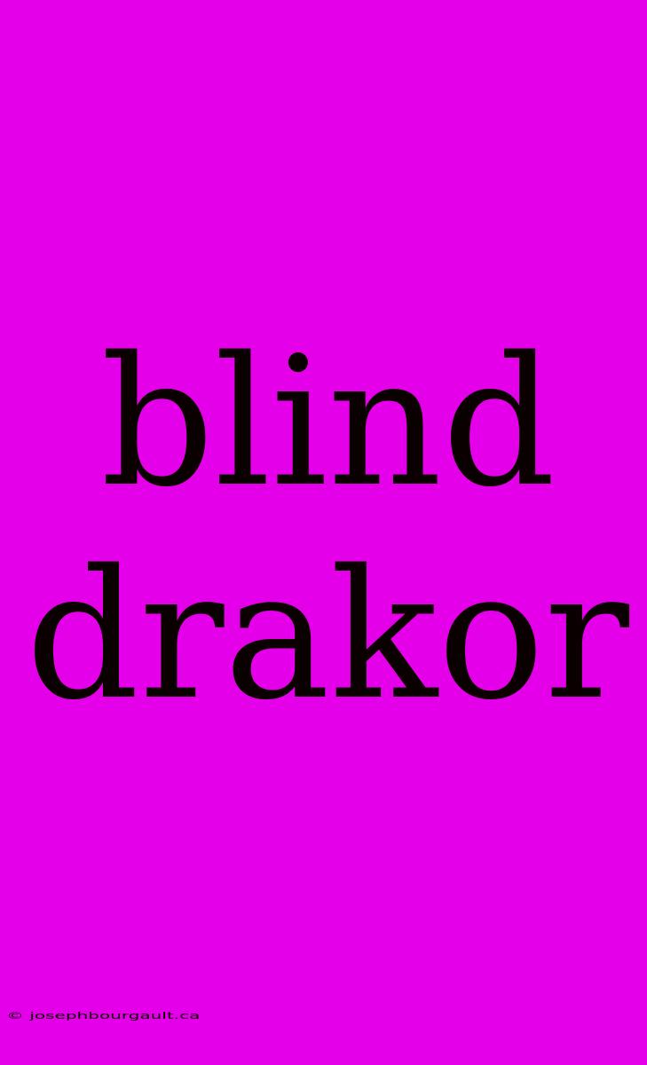 Blind Drakor