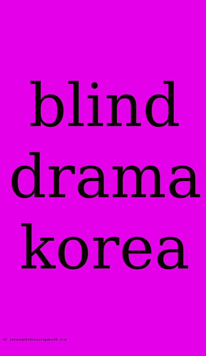 Blind Drama Korea