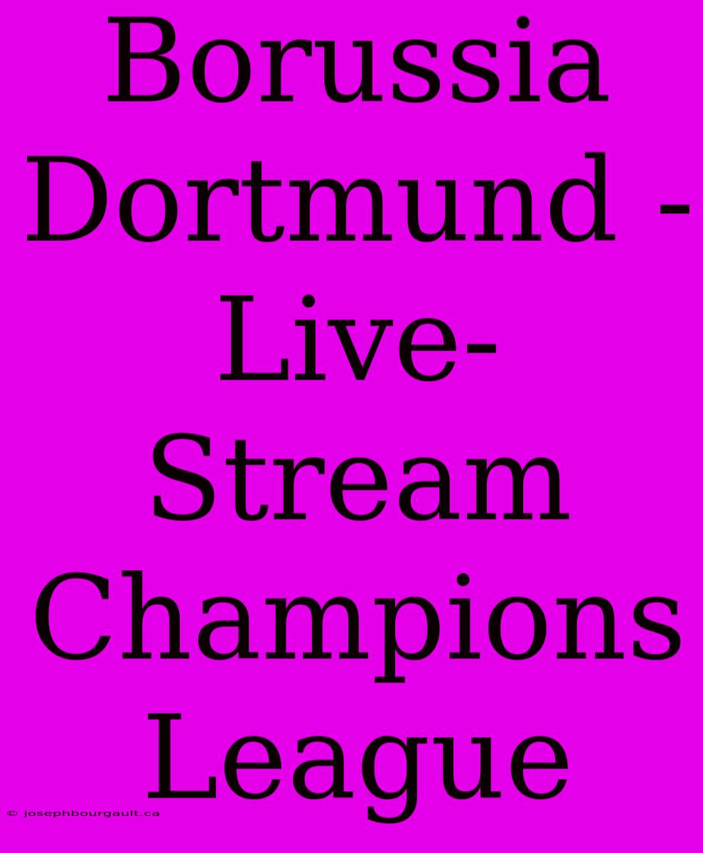 Borussia Dortmund - Live-Stream Champions League