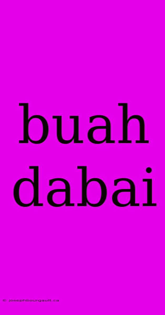 Buah Dabai