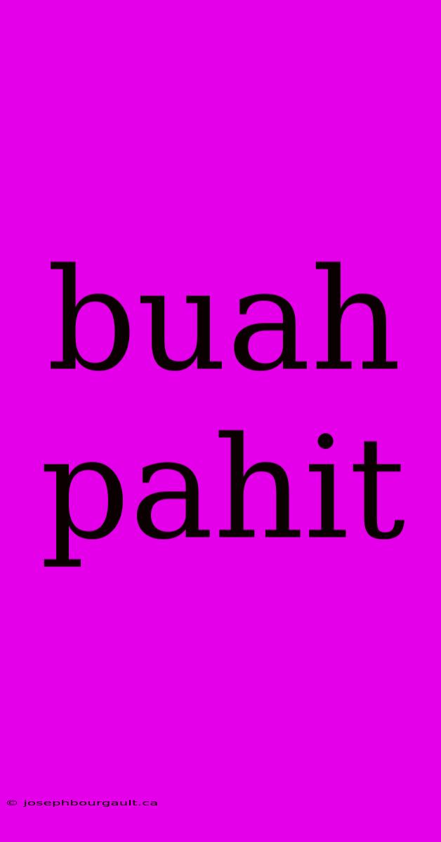 Buah Pahit