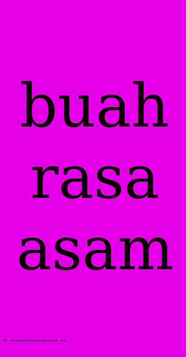 Buah Rasa Asam