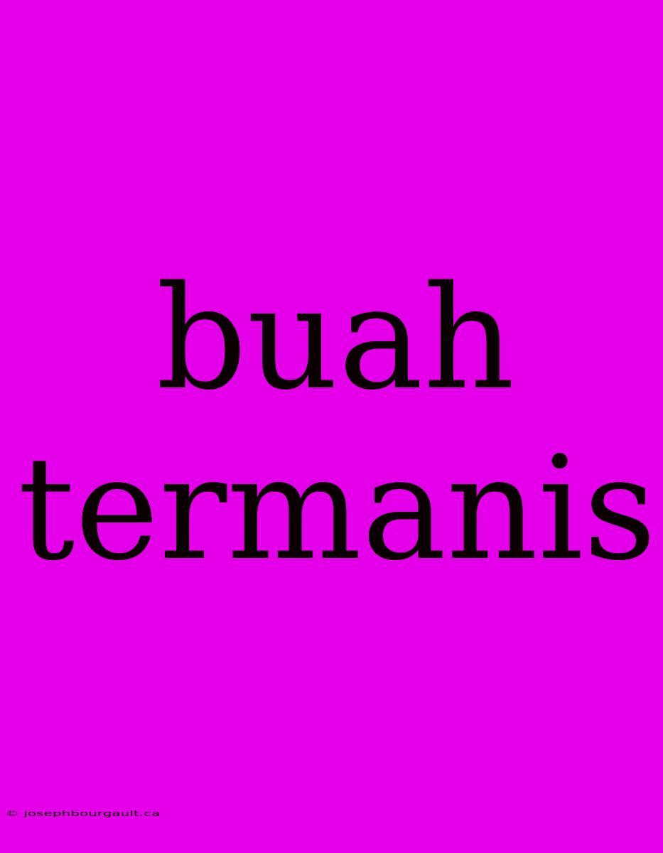 Buah Termanis