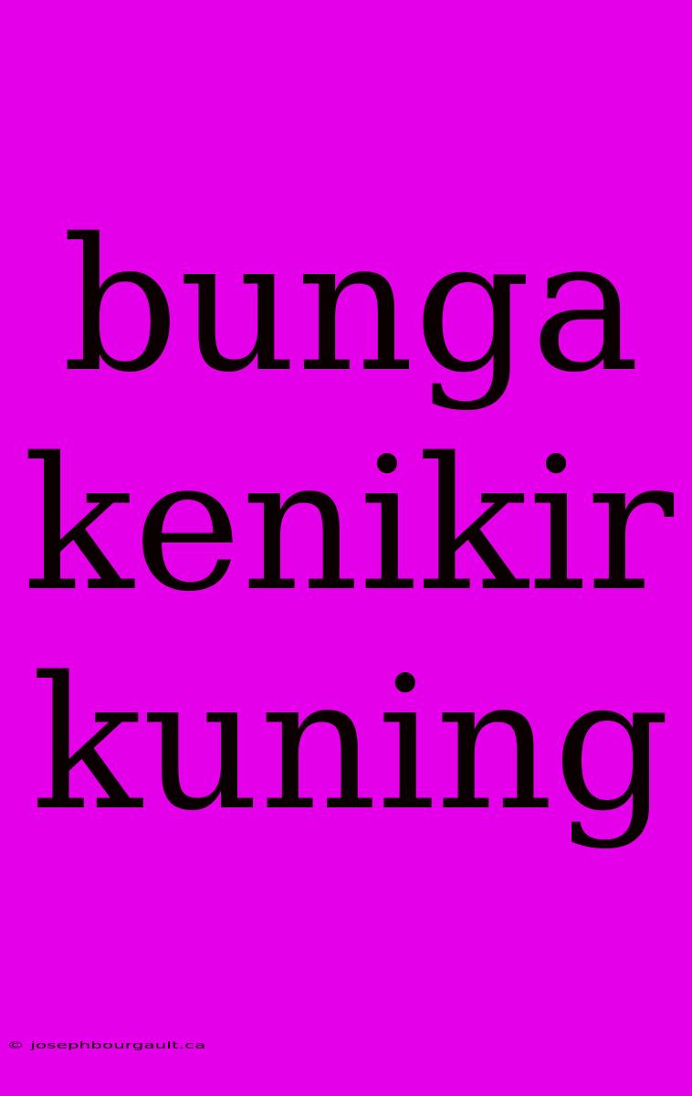 Bunga Kenikir Kuning