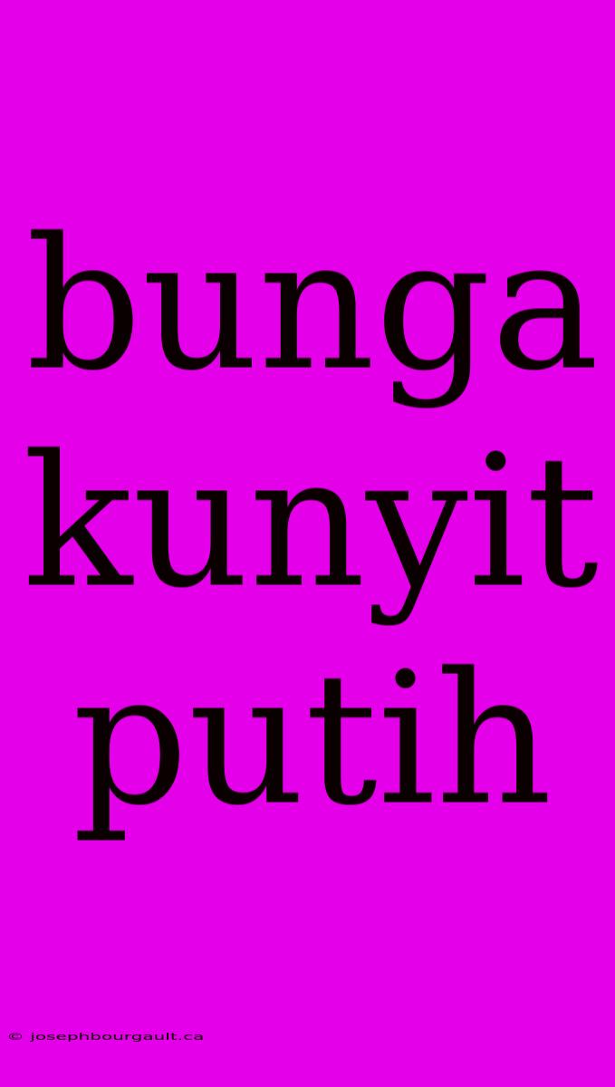 Bunga Kunyit Putih