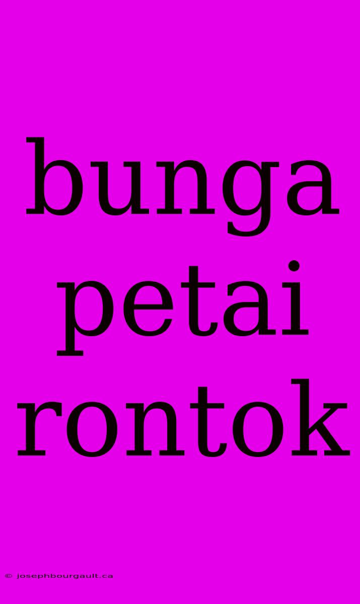 Bunga Petai Rontok