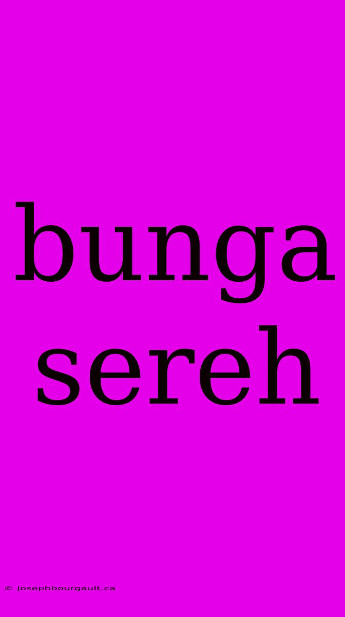 Bunga Sereh