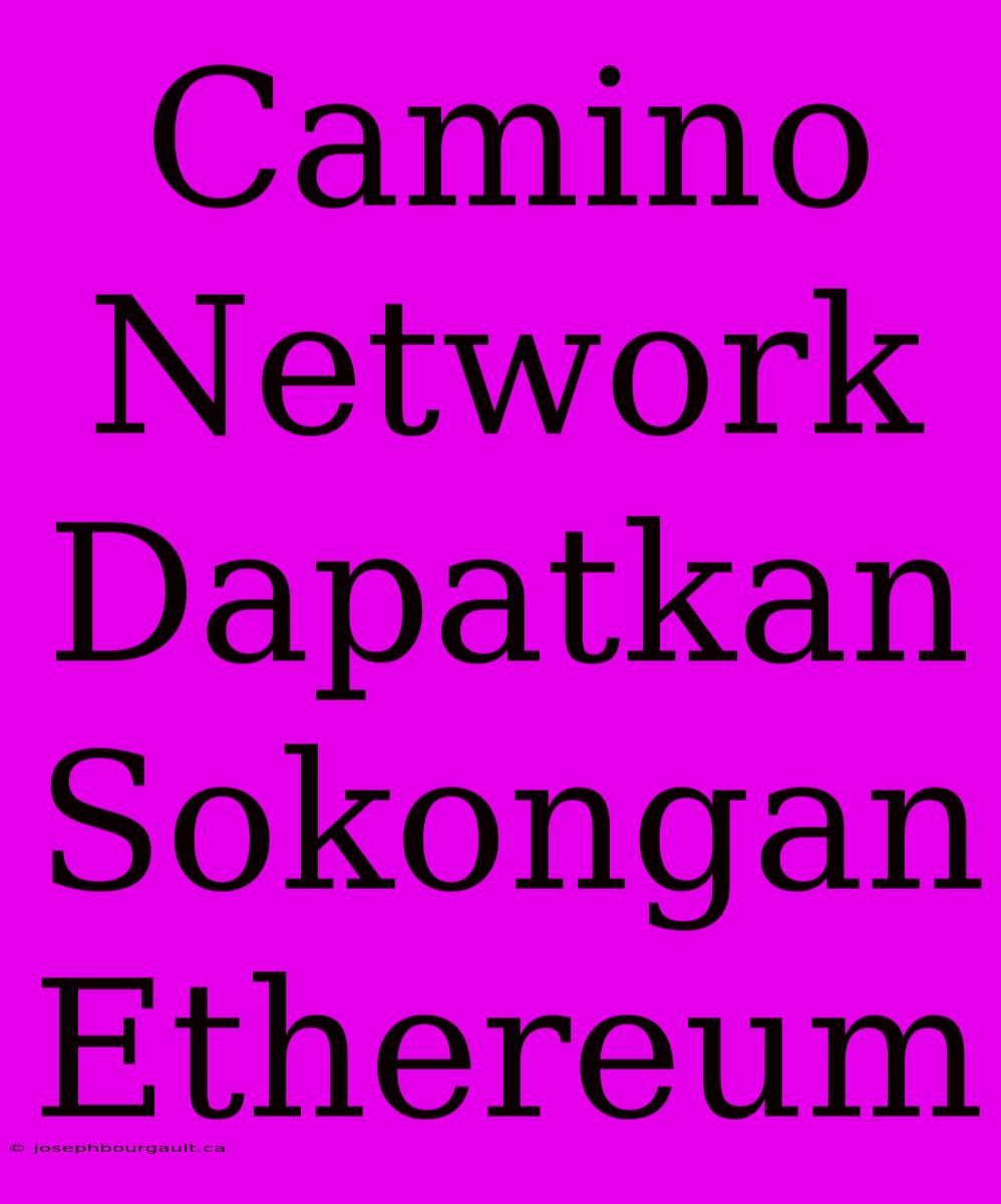 Camino Network Dapatkan Sokongan Ethereum