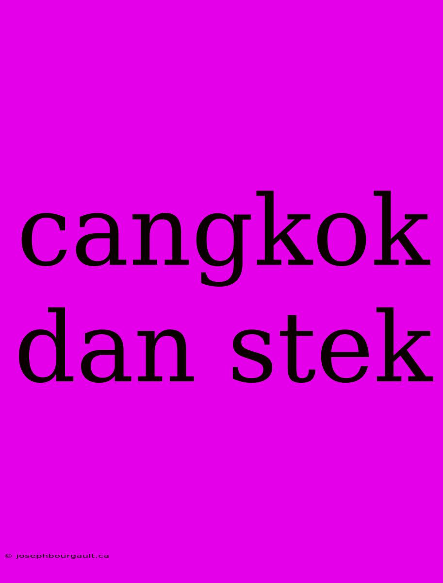 Cangkok Dan Stek