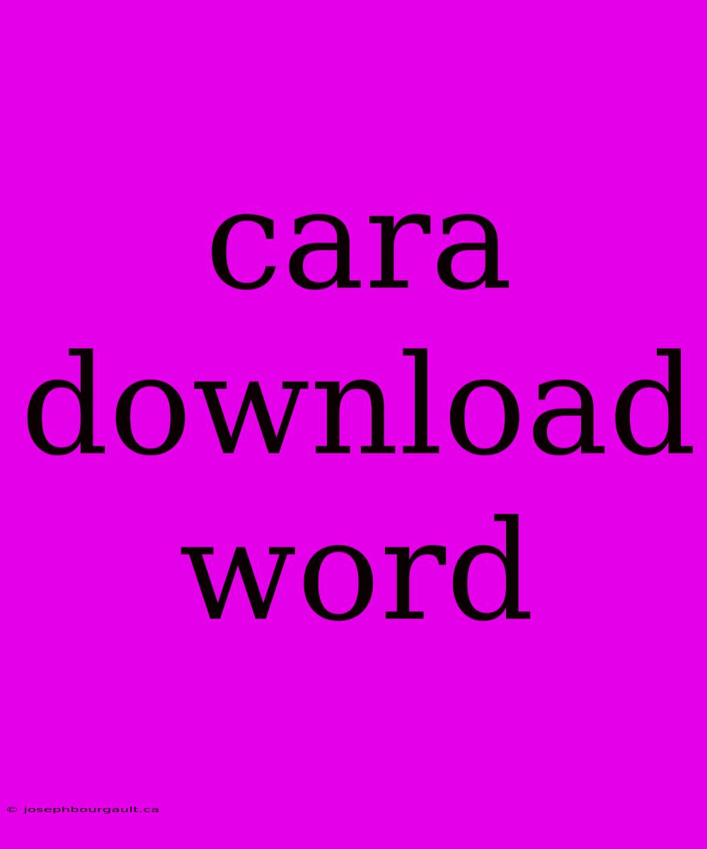 Cara Download Word