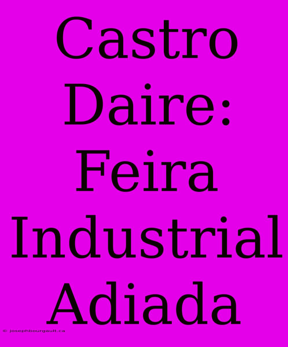 Castro Daire: Feira Industrial Adiada