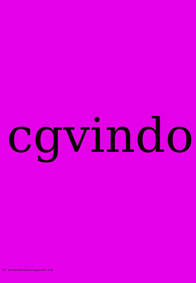 Cgvindo