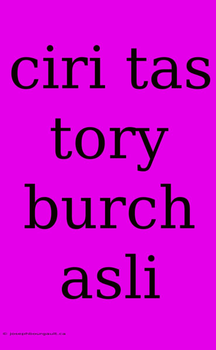 Ciri Tas Tory Burch Asli