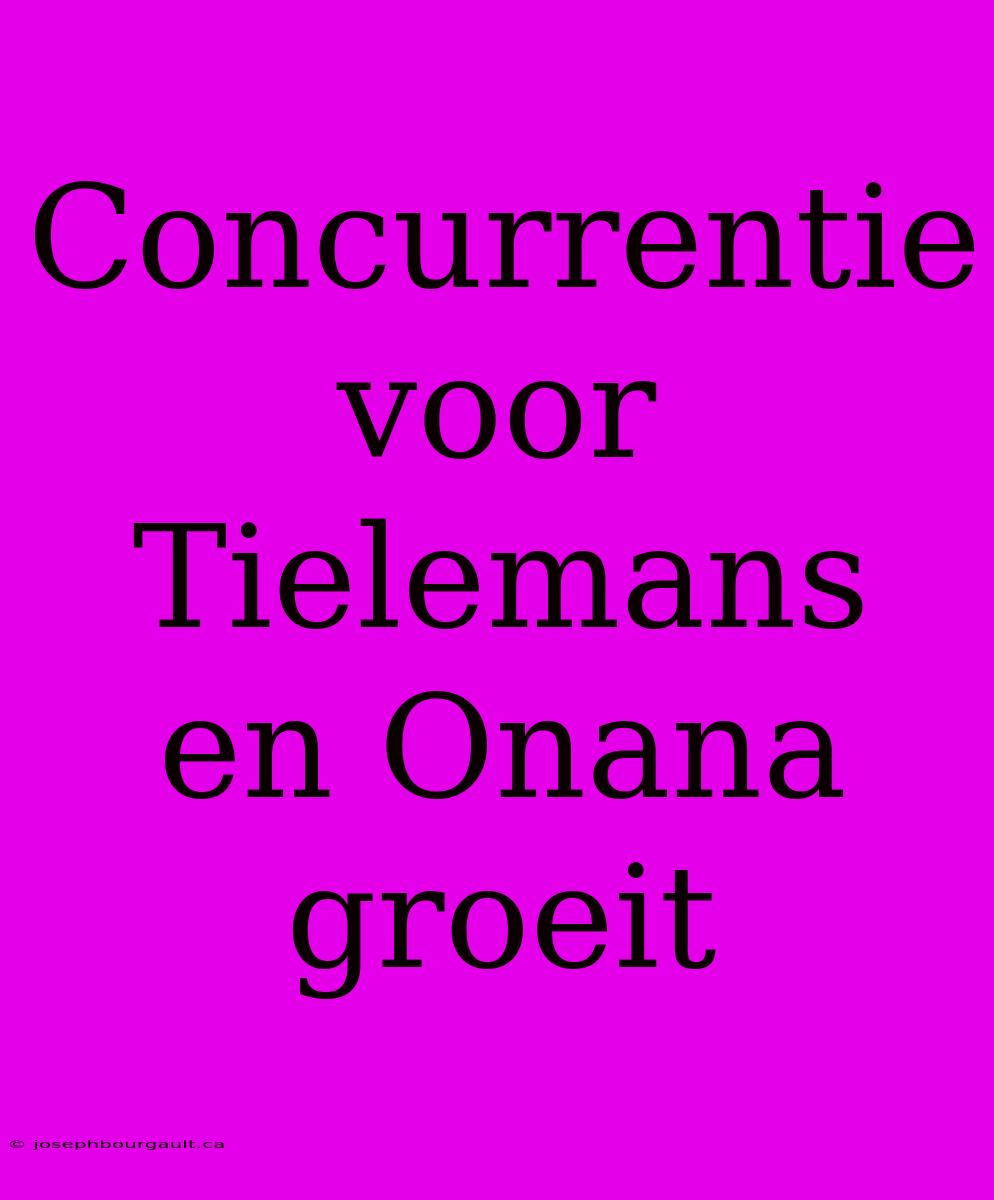 Concurrentie Voor Tielemans En Onana Groeit