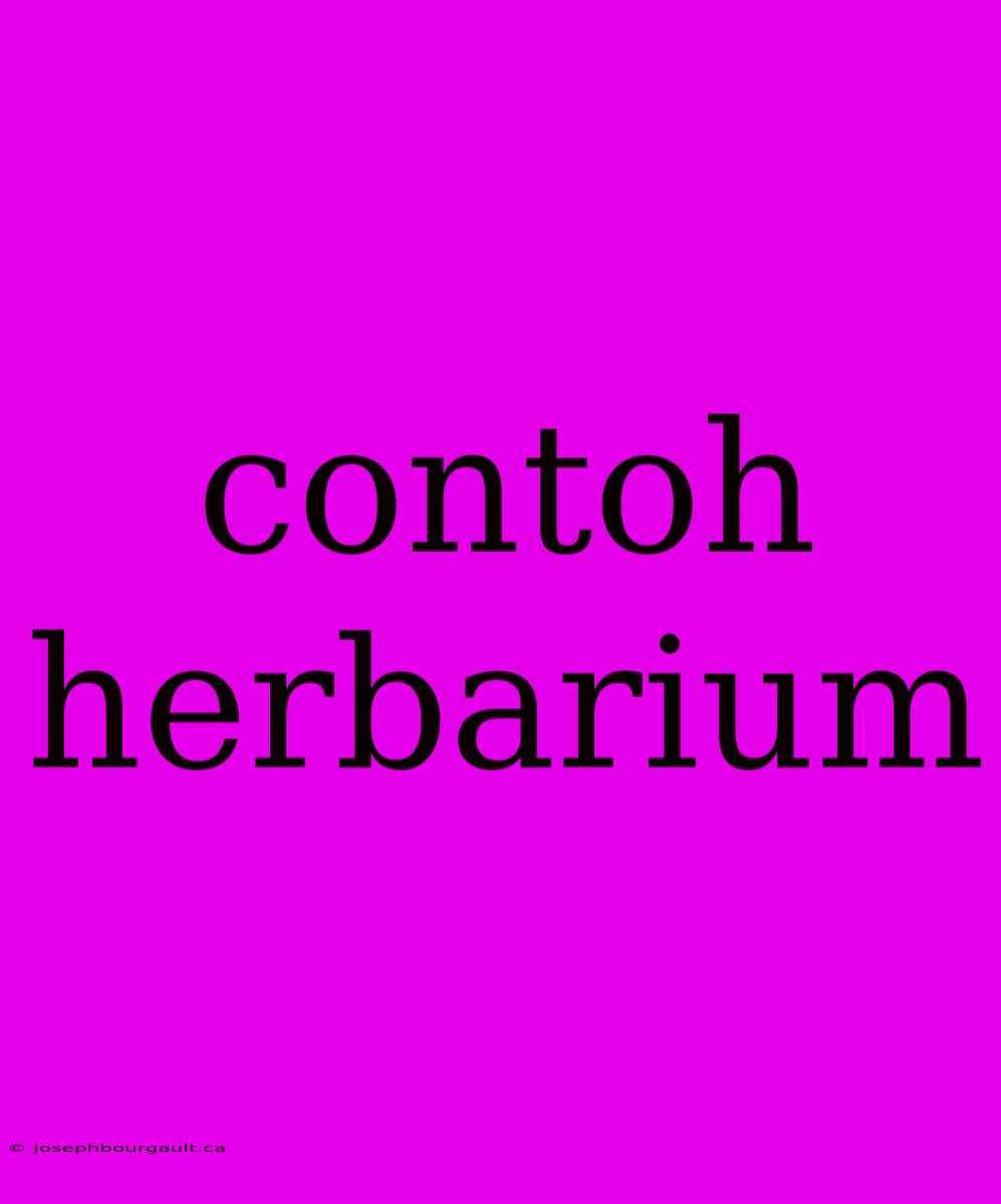 Contoh Herbarium