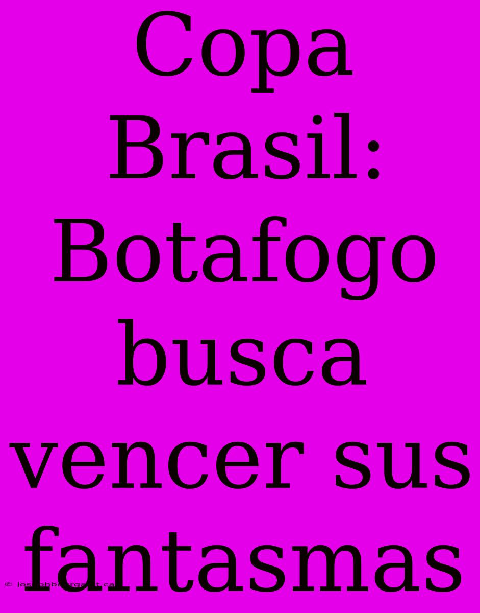 Copa Brasil: Botafogo Busca Vencer Sus Fantasmas