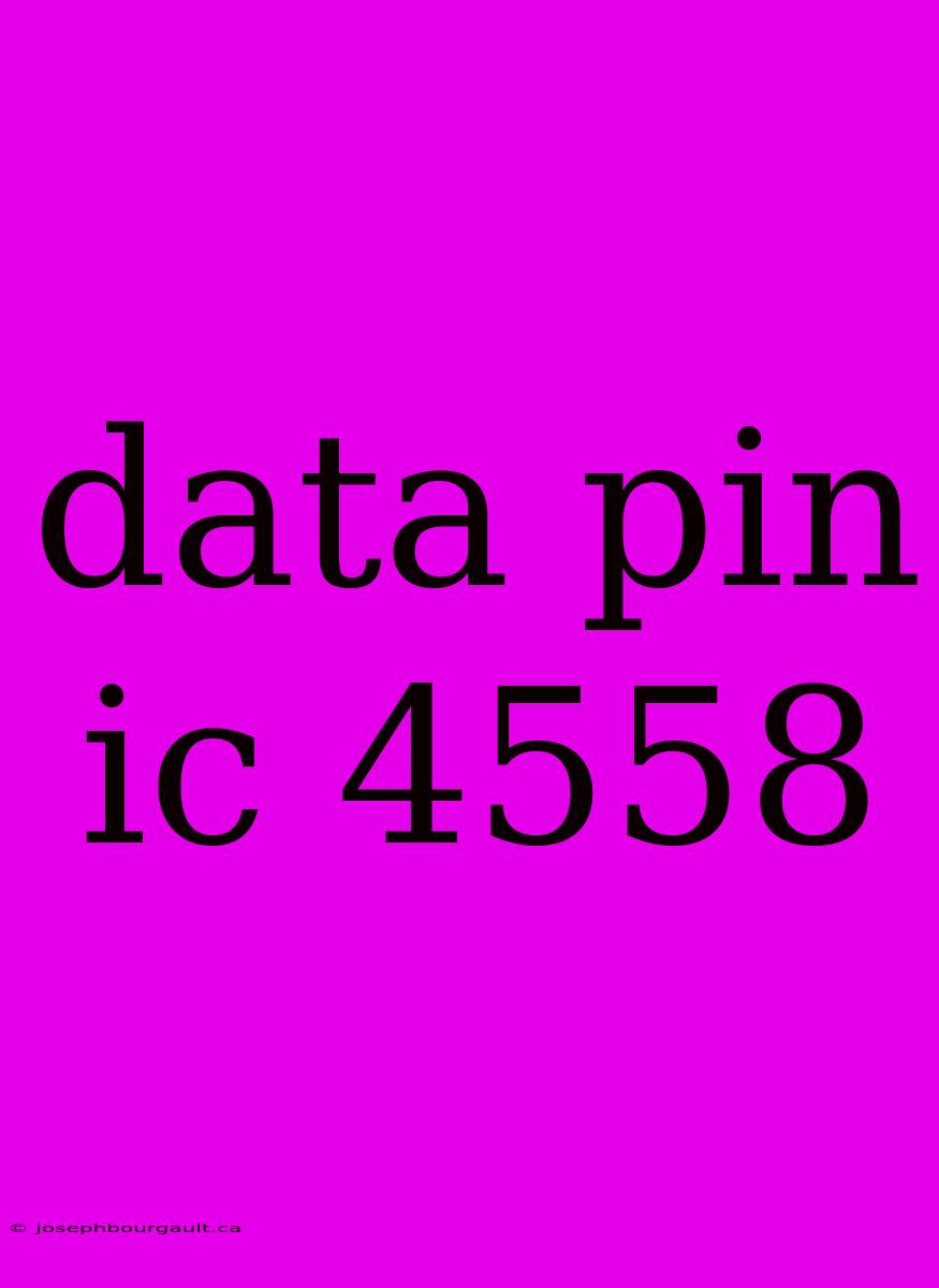 Data Pin Ic 4558