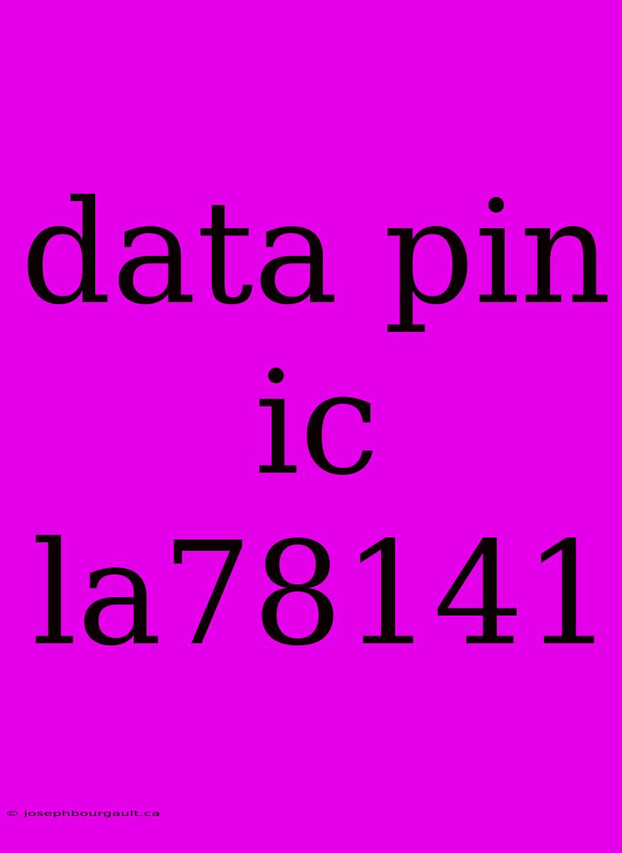 Data Pin Ic La78141