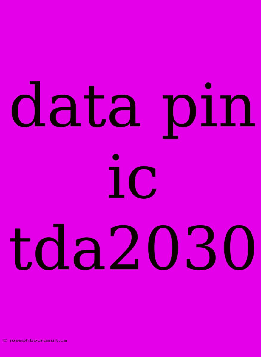 Data Pin Ic Tda2030