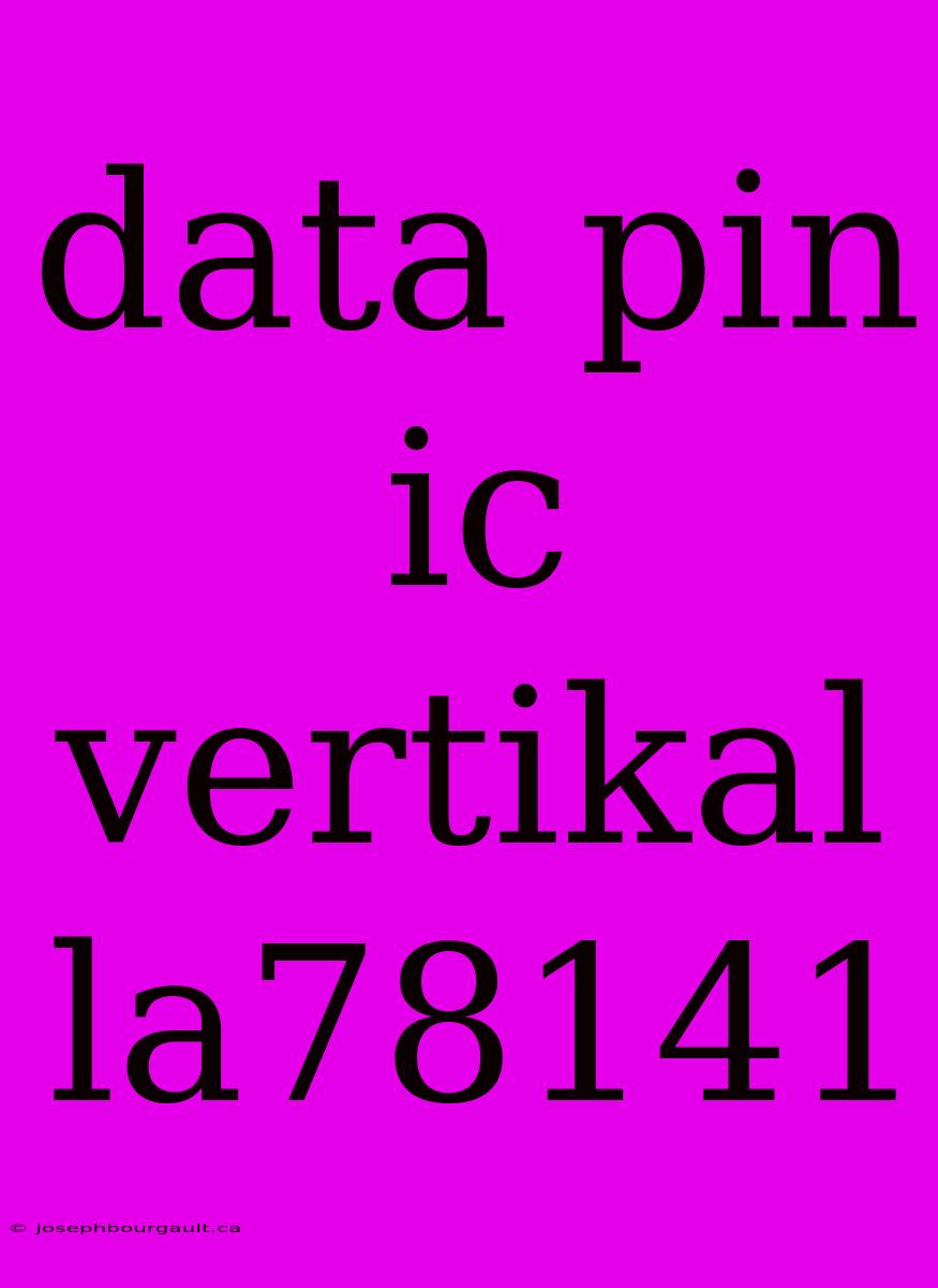 Data Pin Ic Vertikal La78141