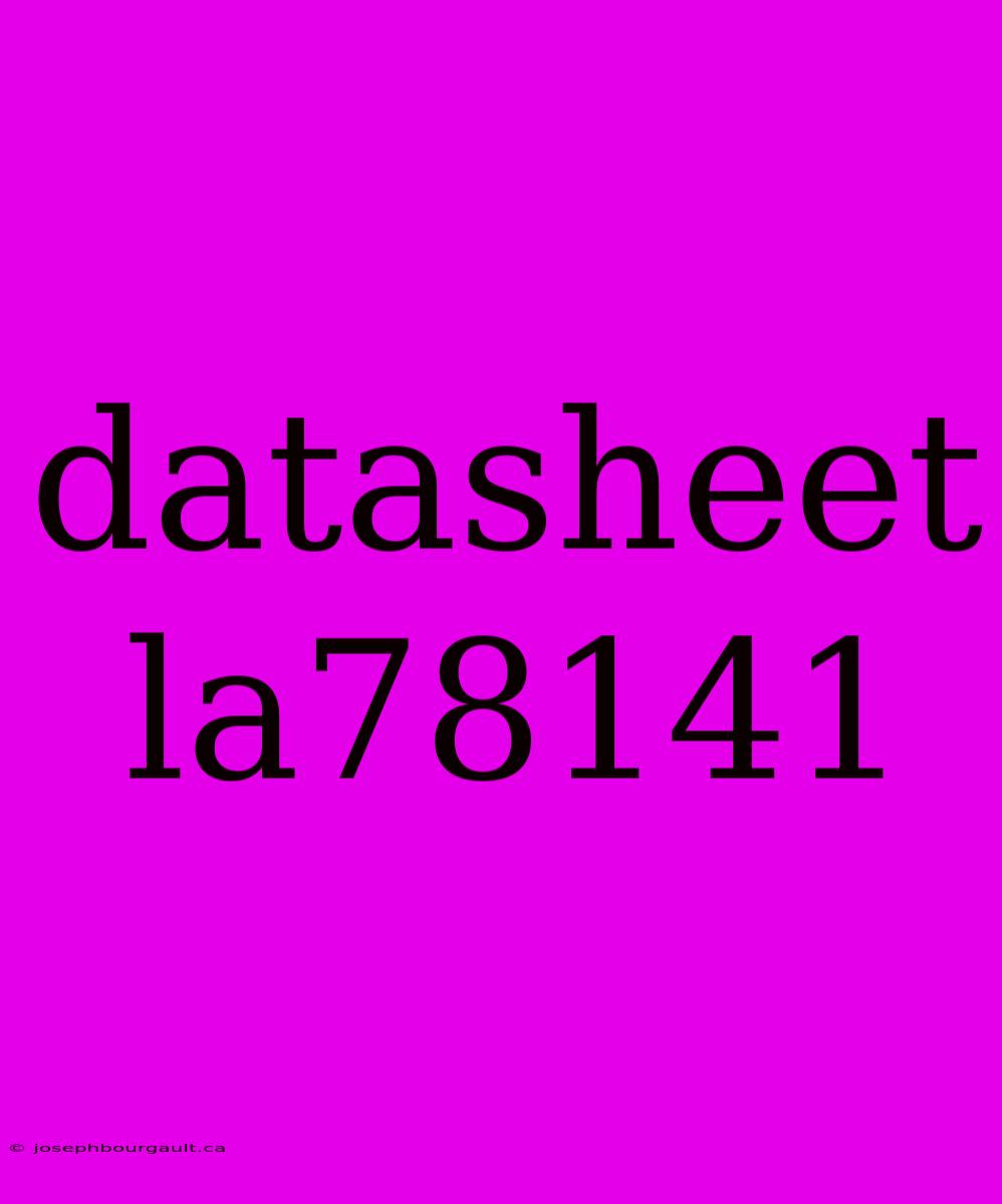 Datasheet La78141