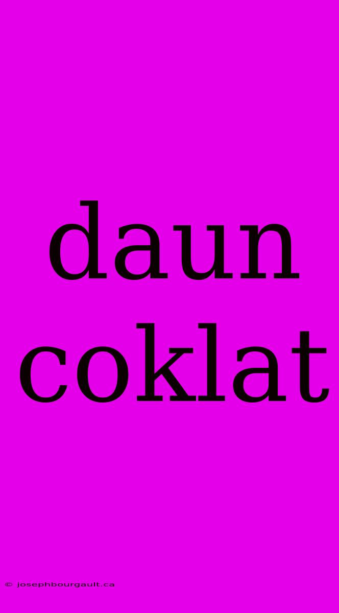 Daun Coklat