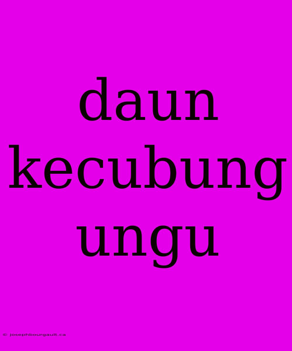 Daun Kecubung Ungu