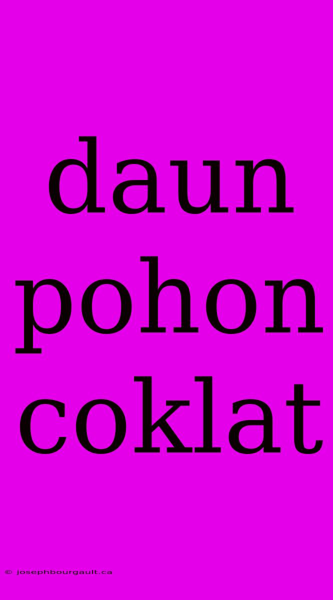 Daun Pohon Coklat