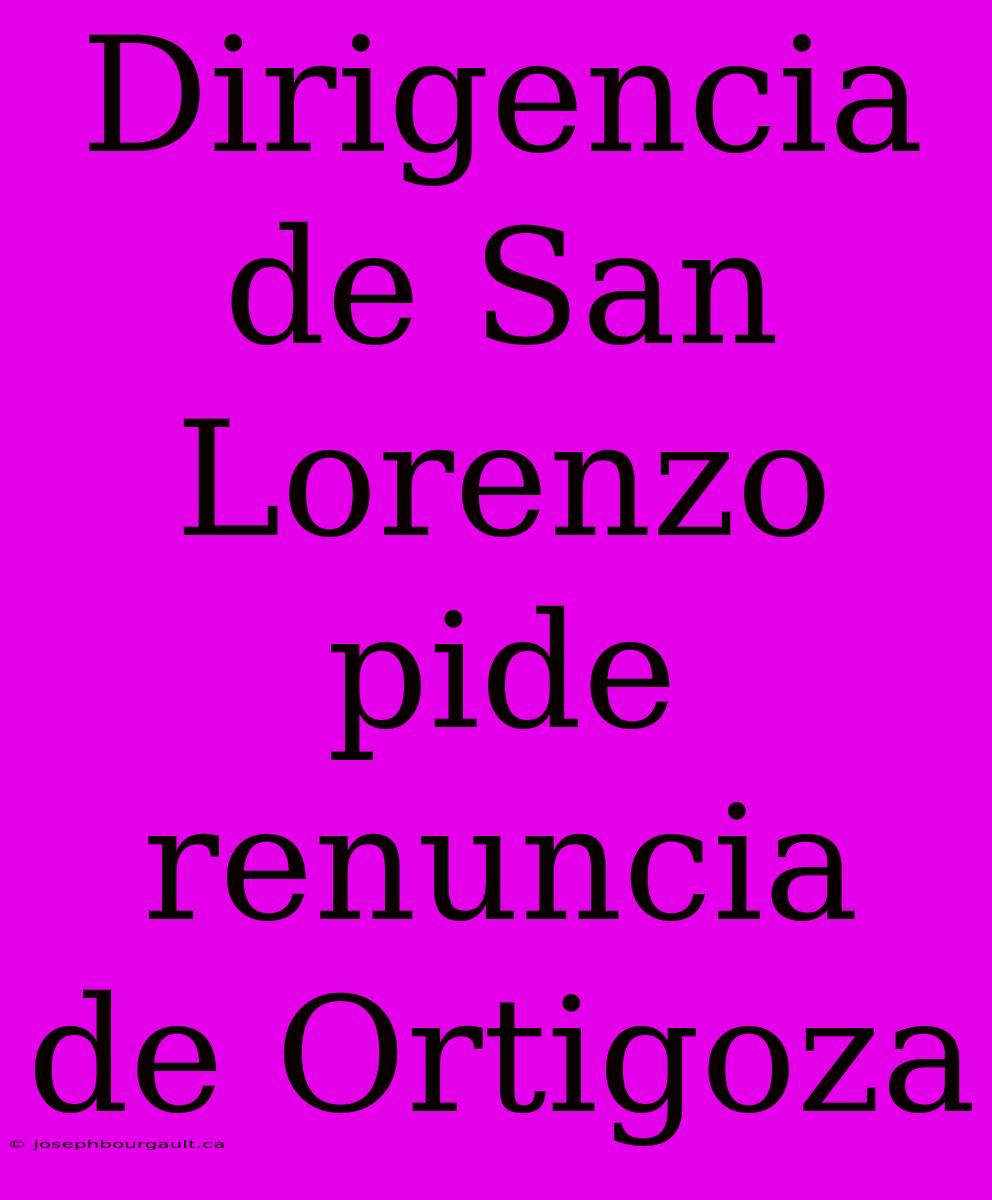 Dirigencia De San Lorenzo Pide Renuncia De Ortigoza