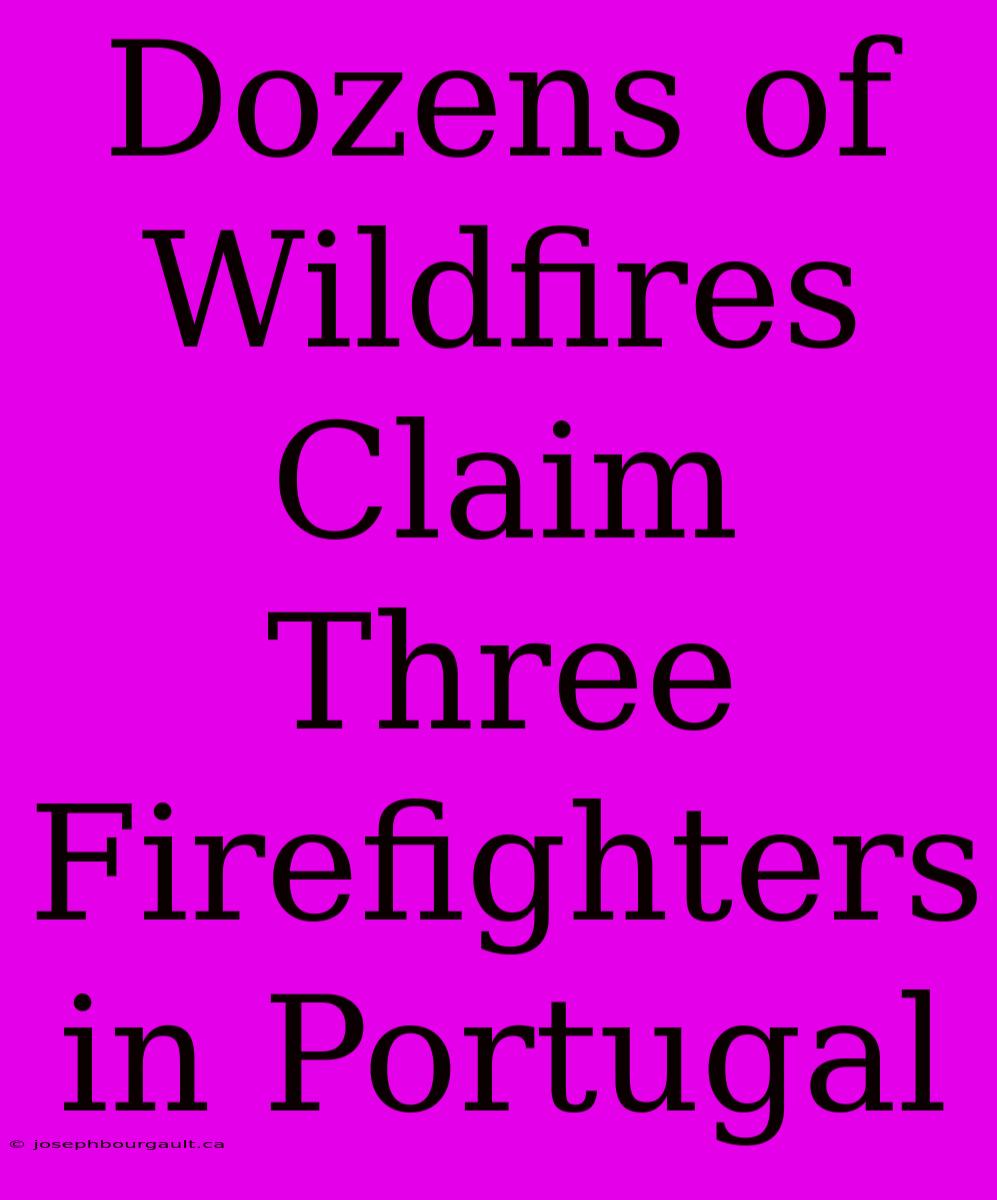 Dozens Of Wildfires Claim Three Firefighters In Portugal