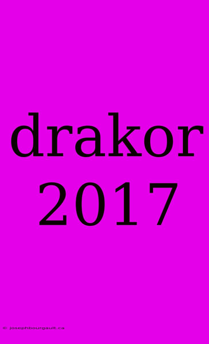 Drakor 2017