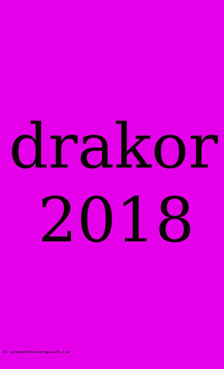 Drakor 2018